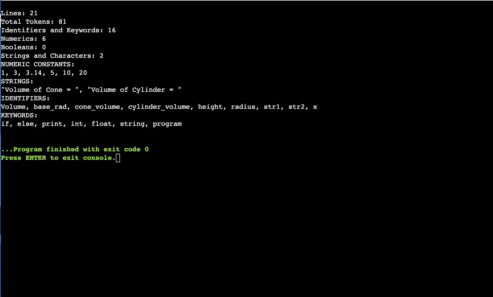 Mini C-Like (MCL) Programming Language